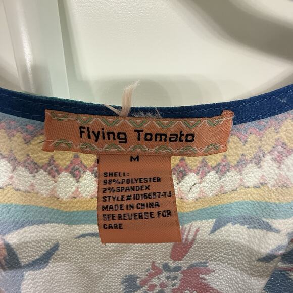 Flying Tomato - Vibrant Blue Floral Maxi Dress Short Sleeve - Medium - Picture 4 of 4